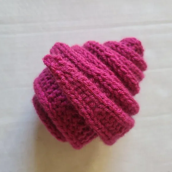 Sophie Scarf Classic Design Small Double Wrap Handmade Knitted Acrylic Magenta - Picture 8 of 15